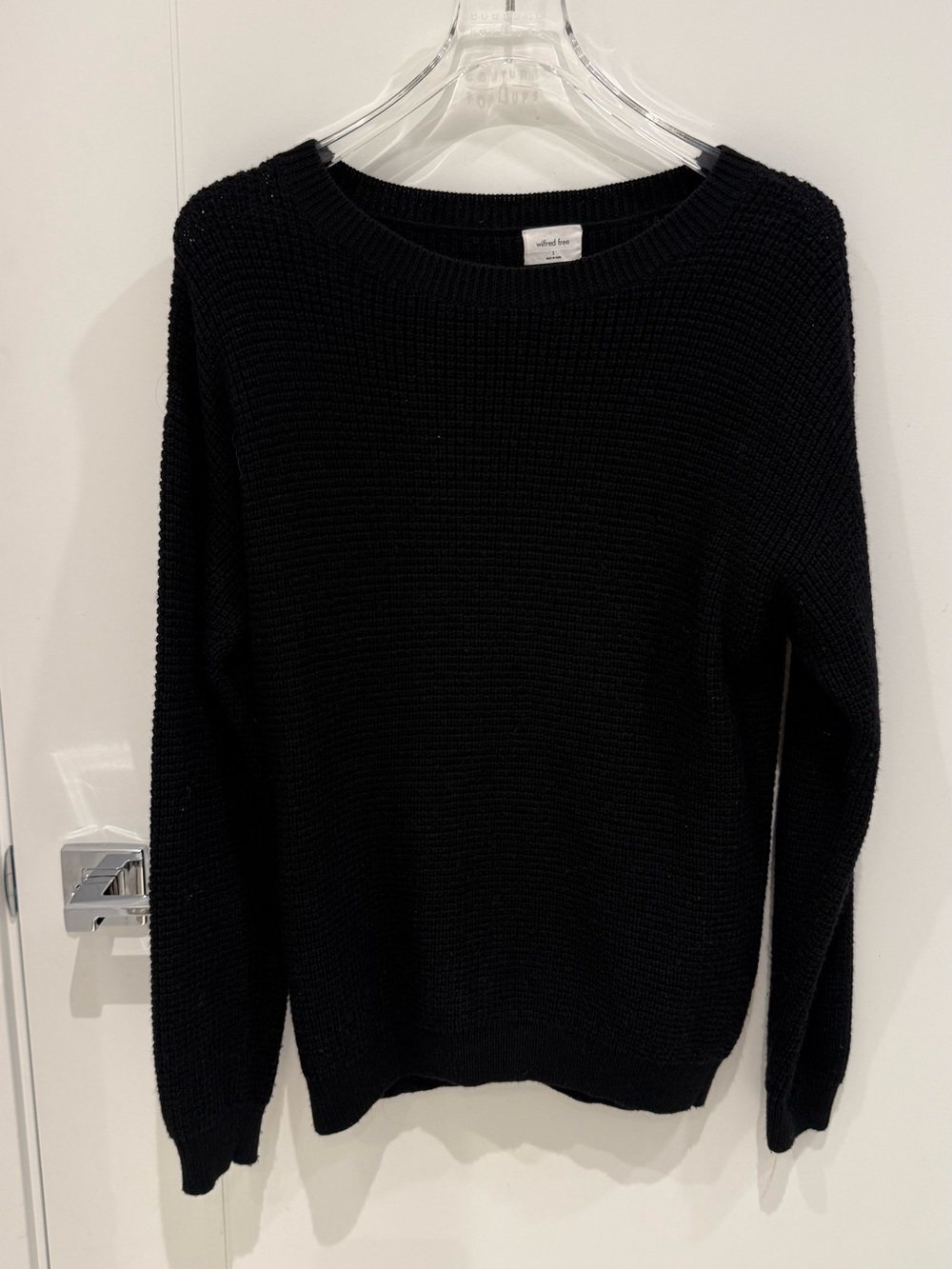 Aritzia Wilfred Free Black Knit Sweater